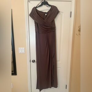 Elegant Brown Evening Gown